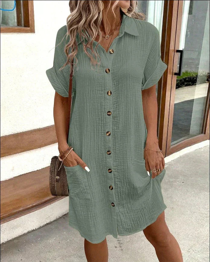 Lara - Stylish Polo Hiding Tummy Dress