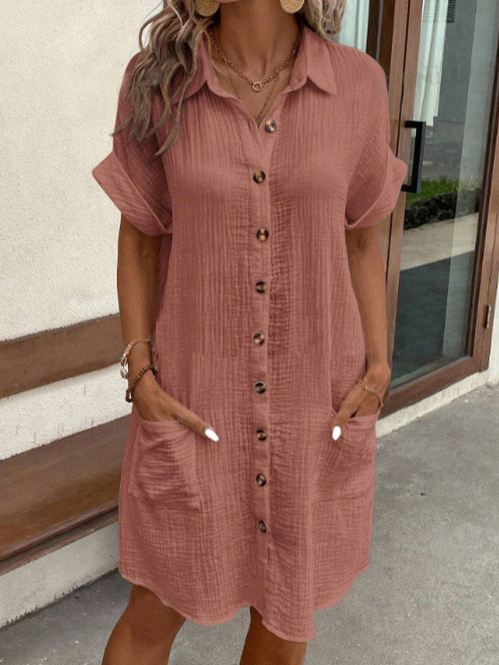 Lara - Stylish Polo Hiding Tummy Dress