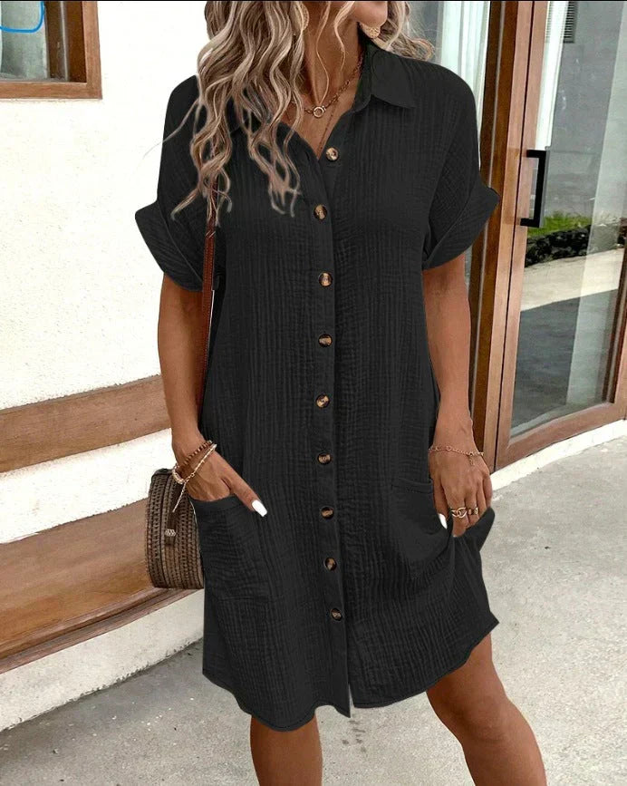 Lara - Stylish Polo Hiding Tummy Dress
