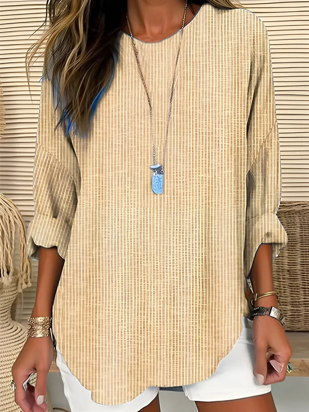 Tori | Trendy Striped Blouse