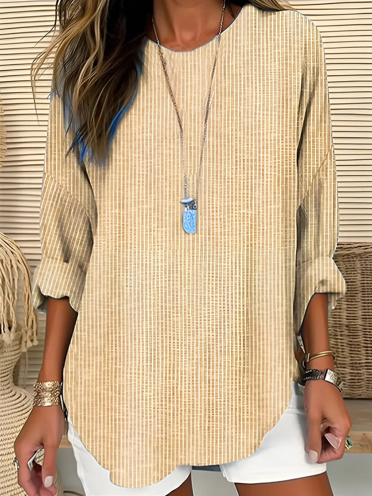 Tori | Trendy Striped Blouse