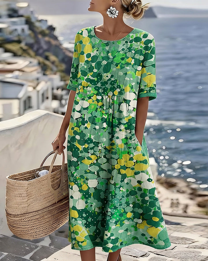 Sarah™ - Elegant Floral Summer Midi Dress