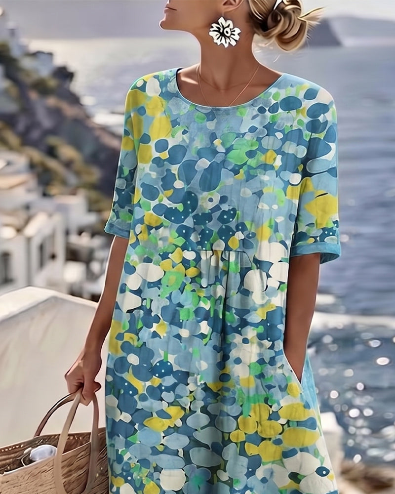 Sarah™ - Elegant Floral Summer Midi Dress