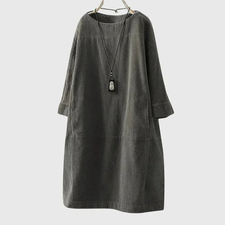 Grace | Relaxed Corduroy Midi Dress