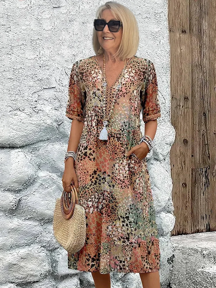 Sofia - Vibrant Midi Dress