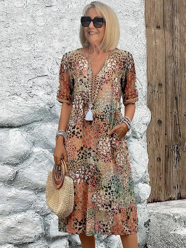 Sofia - Vibrant Midi Dress