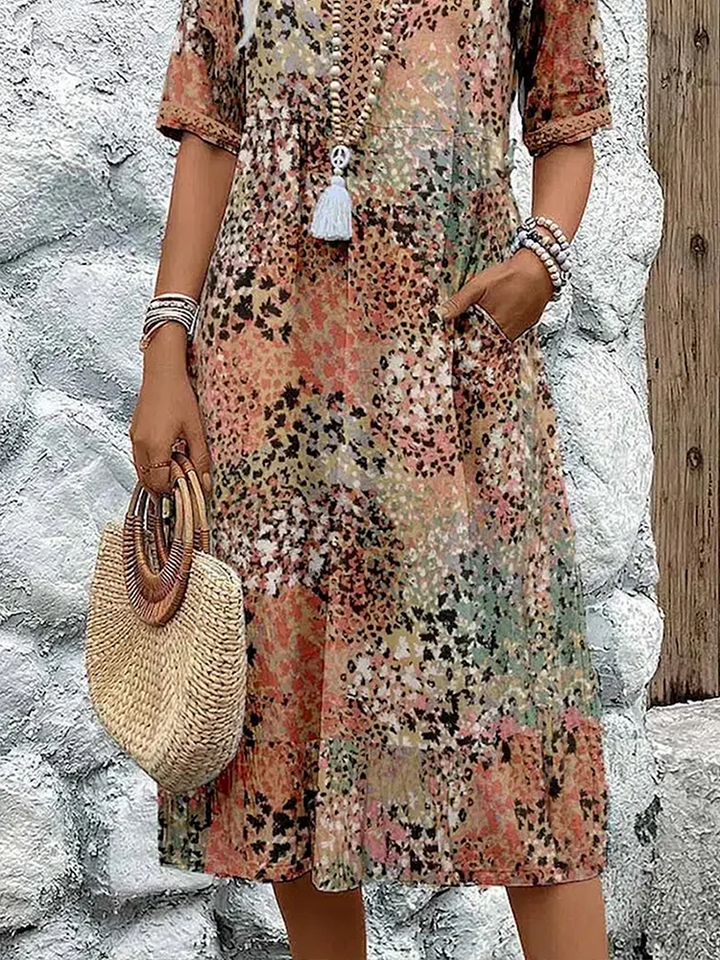 Sofia - Vibrant Midi Dress