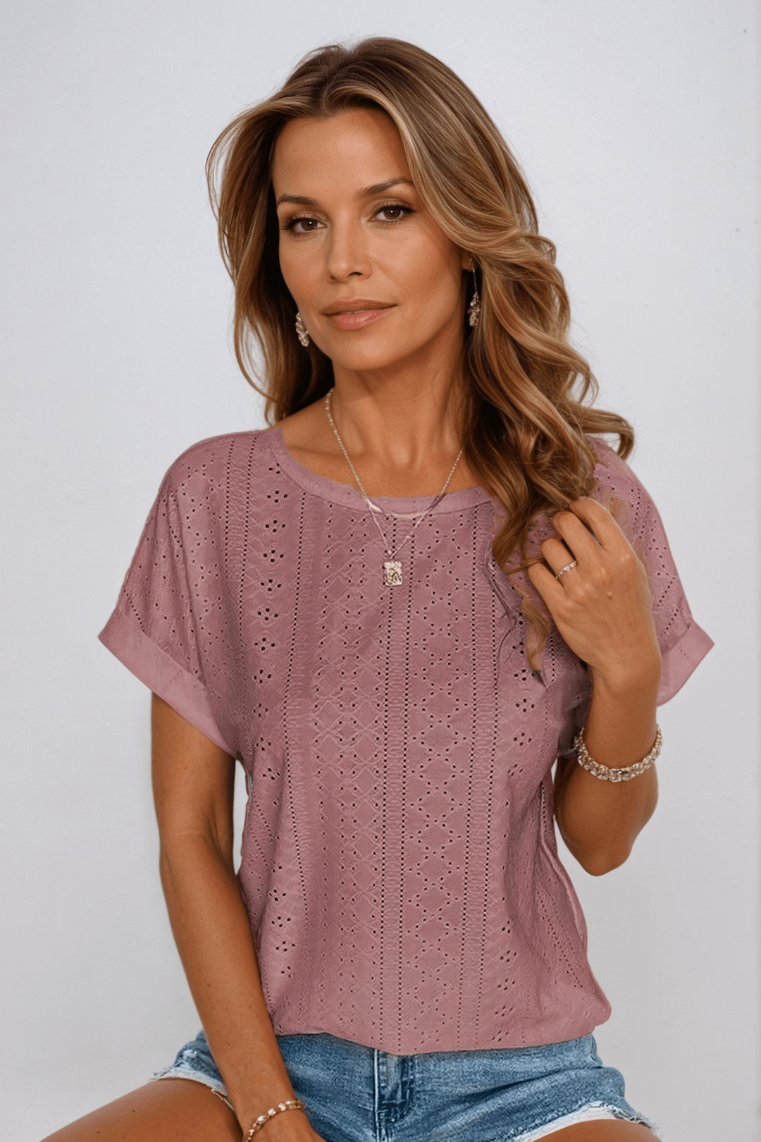Jodi | Oceanview Eyelet Top