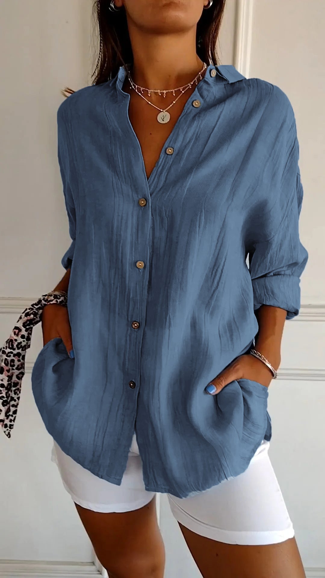 Kaitlin | Elegant Shirt with Pleated Style