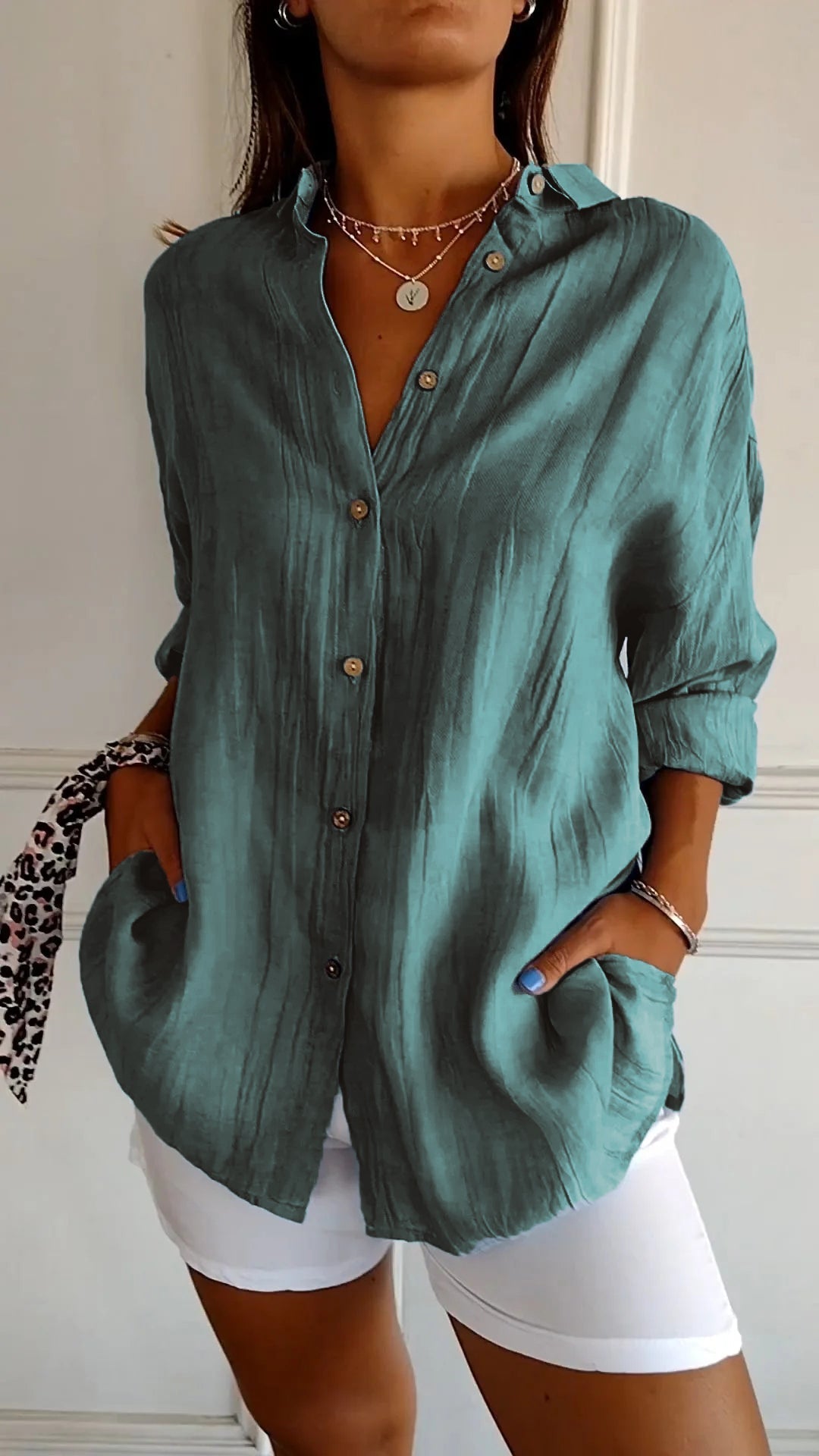 Kaitlin | Elegant Shirt with Pleated Style