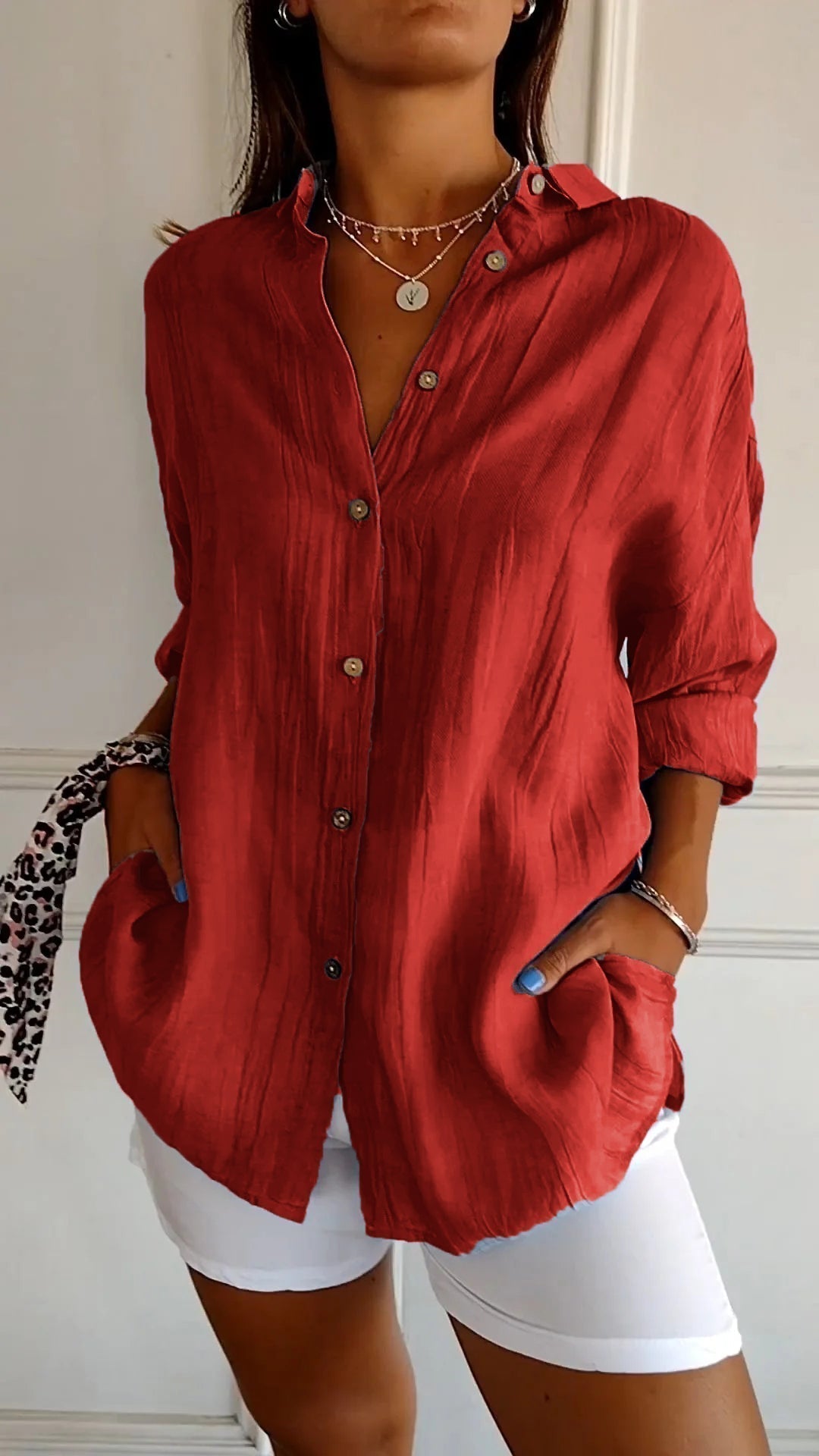 Kaitlin | Elegant Shirt with Pleated Style