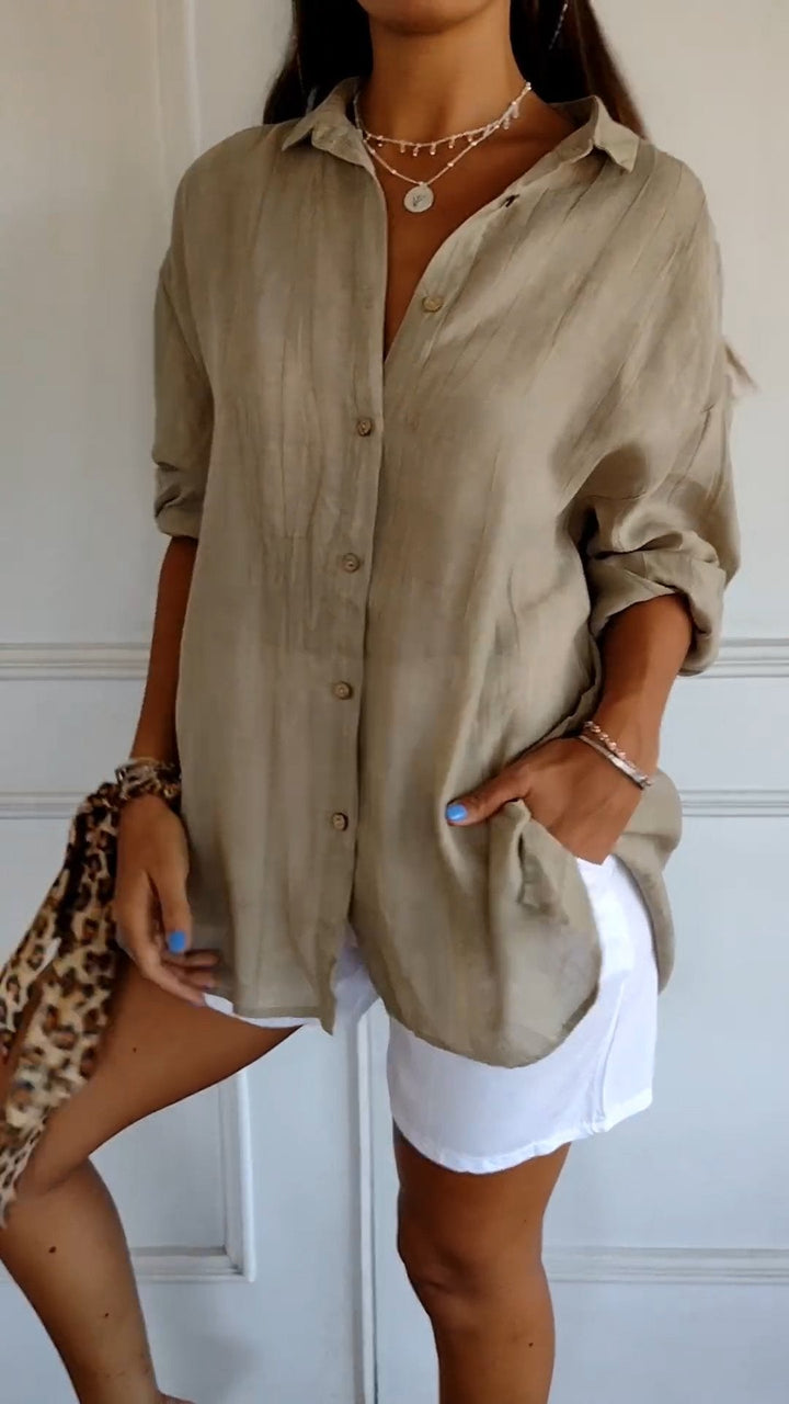 Kaitlin | Elegant Shirt with Pleated Style