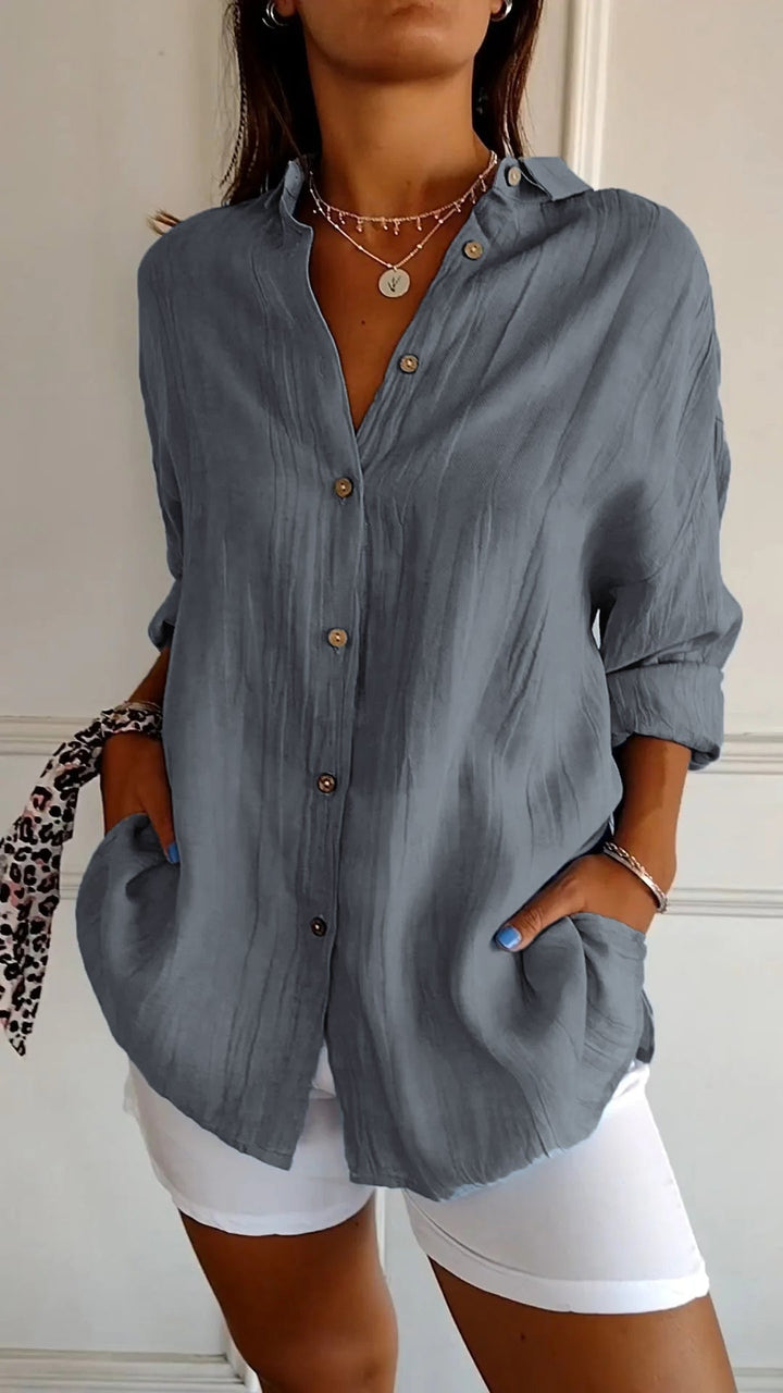 Kaitlin | Elegant Shirt with Pleated Style