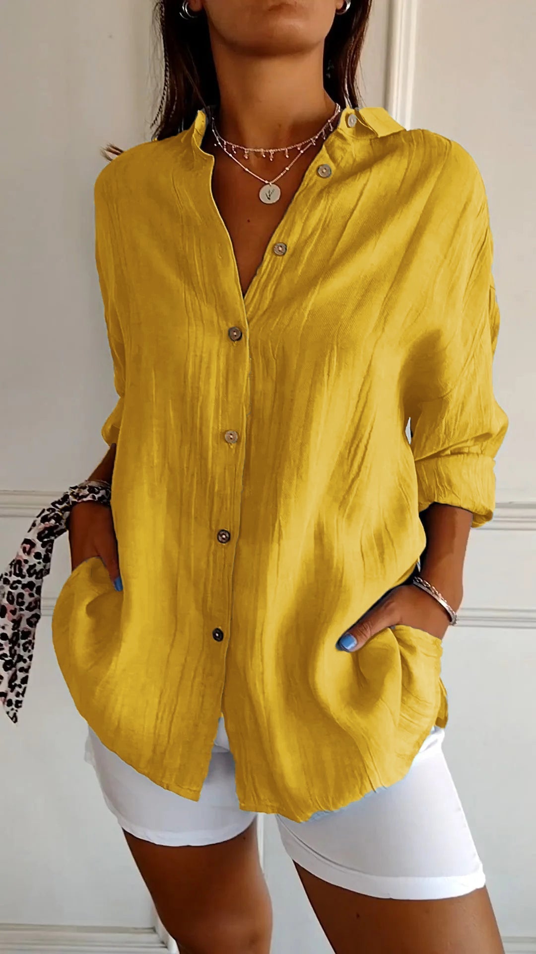Kaitlin | Elegant Shirt with Pleated Style