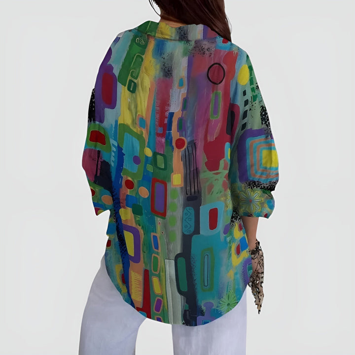 Vilma | Blouse with Geometric Pattern