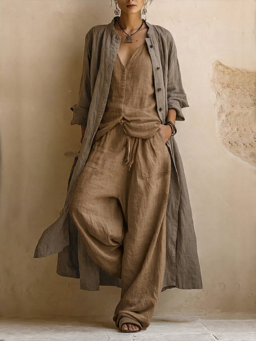 Aria ™ | Bohemian Cotton & Linen 3-Piece Set